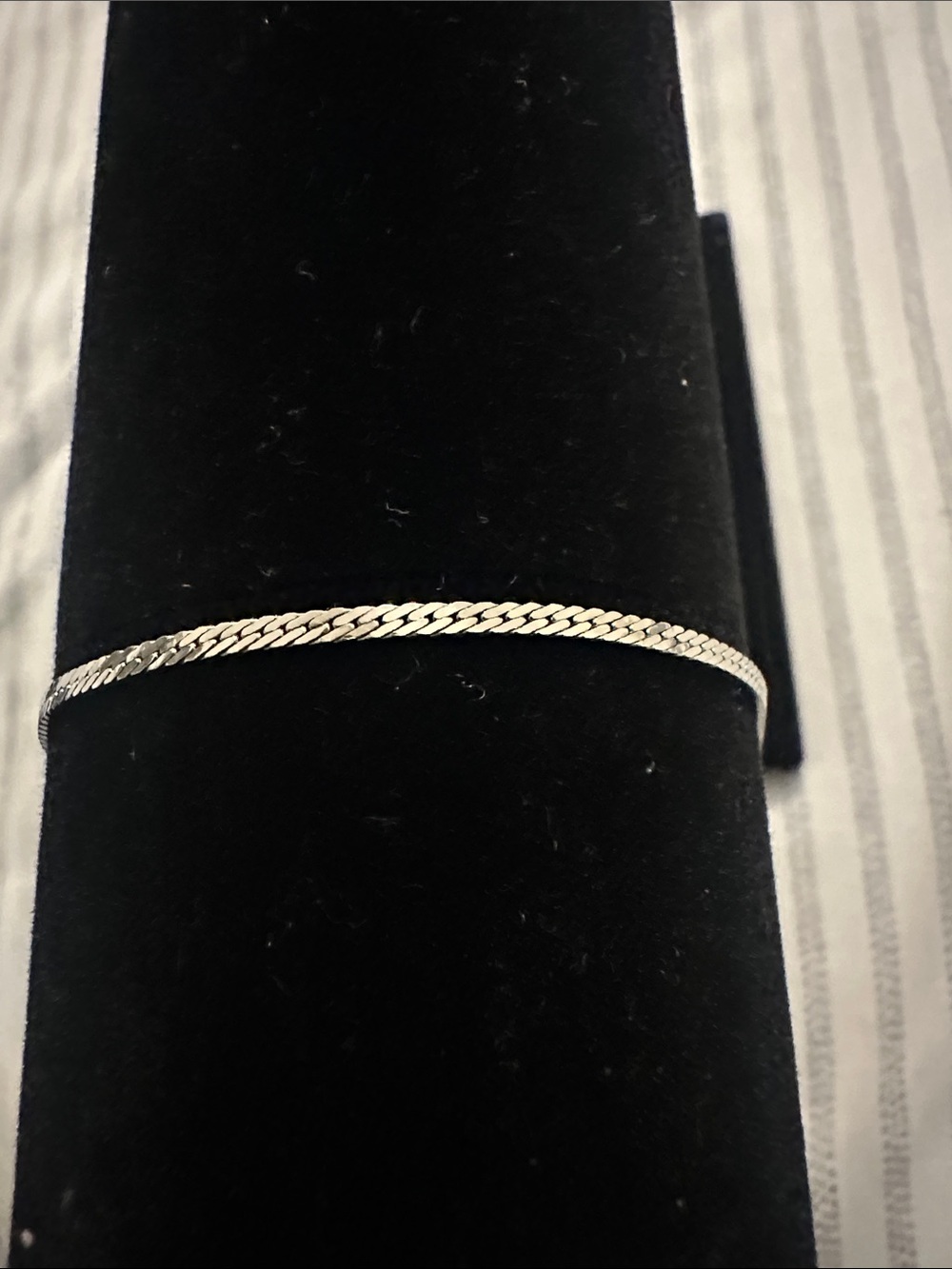 Sterling Silver Women's Herringbone Chain Bracelet - Silver